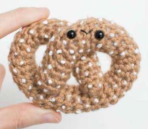 Crochet Stuffed Pretzel Toy