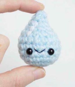 Crochet Stuffed Raindrop Toy