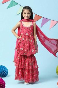 Girls Designer Sharara Set