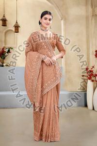 Ladies Fancy Embroidered Bollywood Net Sarees
