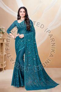Women Embroidered Bollywood Net Sarees