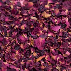 dried pink rose petals