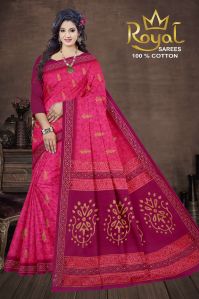 Aaradhya Magenta Cotton Saree