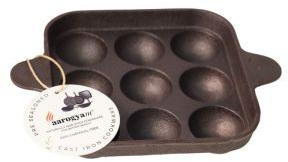 aarogyam cast iron 9 cavity appam maker tawa