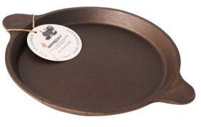 aarogyam double handle 10 inch cast iron fish fry roasting pan