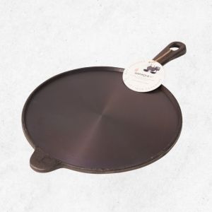 Aarogyam Cast Iron Roti/Chapati Tawa with Long Handle 12 inch (28 cm) Pre-Seasoned