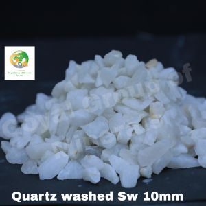 10mm Snow White Washed Quartz Grits