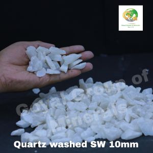 10mm Snow White Washed Quartz Grits