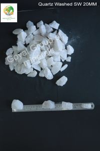 20mm Snow White Washed Quartz Grits