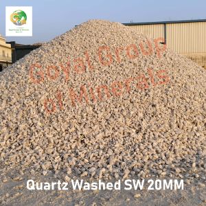 20mm Snow White Washed Quartz Grits