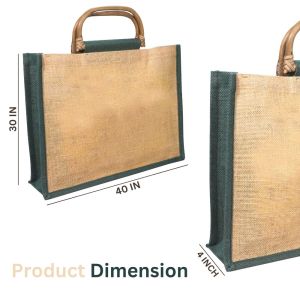 LMC Jute Shopping Bag with Cane Handle