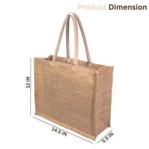 LMC Jute Shopping Bag for Multipurpose Use With front & back JUCO