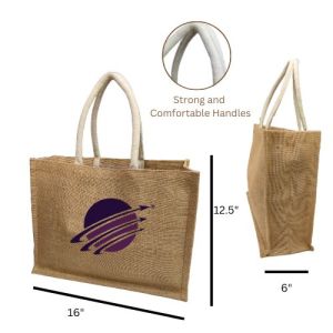 LMC Jute Shopping Tote Bags for Multipurpose use With Customizes logo/text