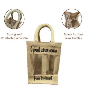 LMC Jute Wine Bag for 2 Bottles