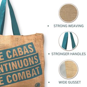 LMC Promotional Burlap Jute Shopping Tote Bags