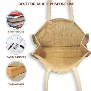 LMC Jute Shopping Bag for Multipurpose Use With front & back JUCO