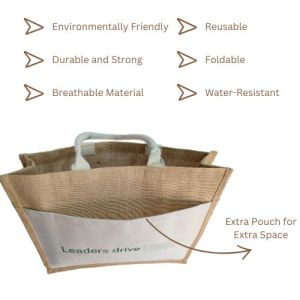 LMC Jute & Canvas Shopping Tote Bags