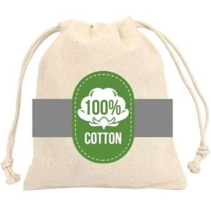 LMC Small Cotton Drawstring Pouch Bag