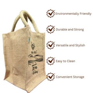 LMC Jute Wine Bag for 2 Bottles