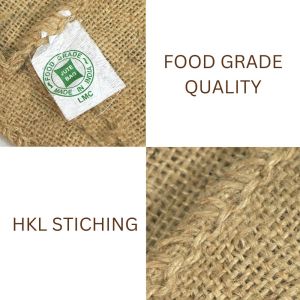 Food Grade Jute Hessian Burlap Bag for Coffee, Cocoa, Food Grain
