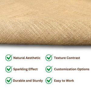 LMC-11x12 Glitter Jute Burlap Hessian Fabric