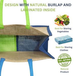 LMC Jute Shopping Bag With AZO Dye Option for Body and Handle