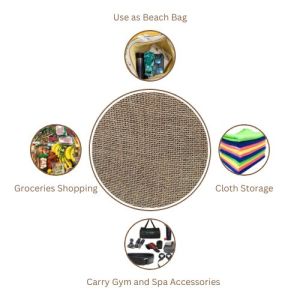 LMC Jute Shopping Tote Bags for Multipurpose use With Customizes logo/text