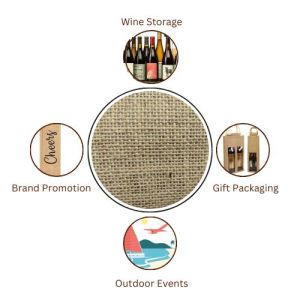LMC Jute Wine Bag for 2 Bottles