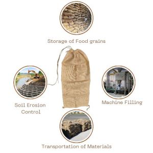 LMC Jute Hessian Burlap Drawstring Sandbag for Army, Milttary