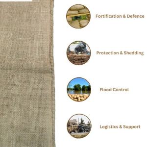 LNC Fine Quality Jute Hessian Burlap Sandbag for Army, Military, Defence ( Grade-1)