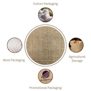 LMC Jute Hessian Box Bag for Cotton, Wool Packaging