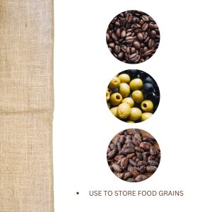 Food Grade Jute Hessian Burlap Bag for Coffee, Cocoa, Food Grain