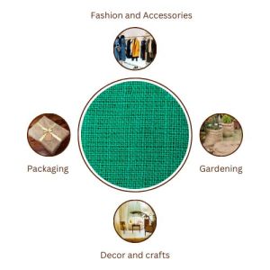 LMC-10 Oz Green Jute Burlap Hessian Fabric