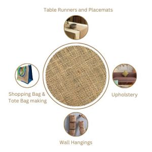 LMC-12 x 12 Brown Jute Burlap Hessian Fabric