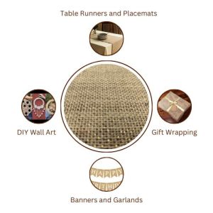 LMC-11x12 Glitter Jute Burlap Hessian Fabric