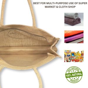 LMC Jute Shopping Bag with Zip Lock