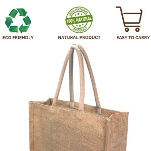 LMC Jute Shopping Bag for Multipurpose Use With front & back JUCO