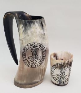 Buffalo Horn Mug SET