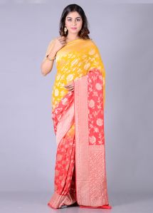 Double Shaded Khaddi Georgette Banarasi Saree