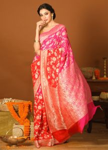 Pure Khaddi Georgette Handloom Banarasi Saree