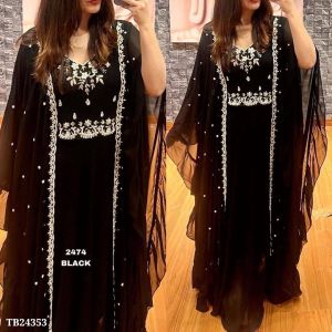 Black Anarkali Gown