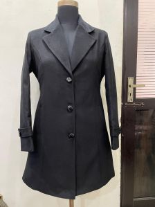 Black Ladies Long Coat