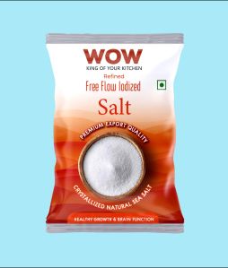 Wow Refined Free Flow Iodized Salt Powder