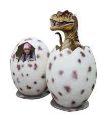 Fiberglass Dinosaur Egg Statue Set