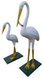 Fiberglass Heron Statue Set