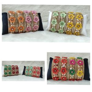 Fancy Stone Bangle Set