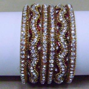 Fancy Stone Bangle Set