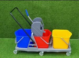 Triple Bucket Wringer Trolley