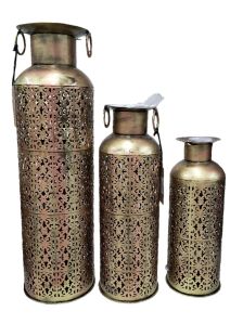 Decorative Metal Vase Set