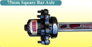75mm Square Bar Trailer Axle